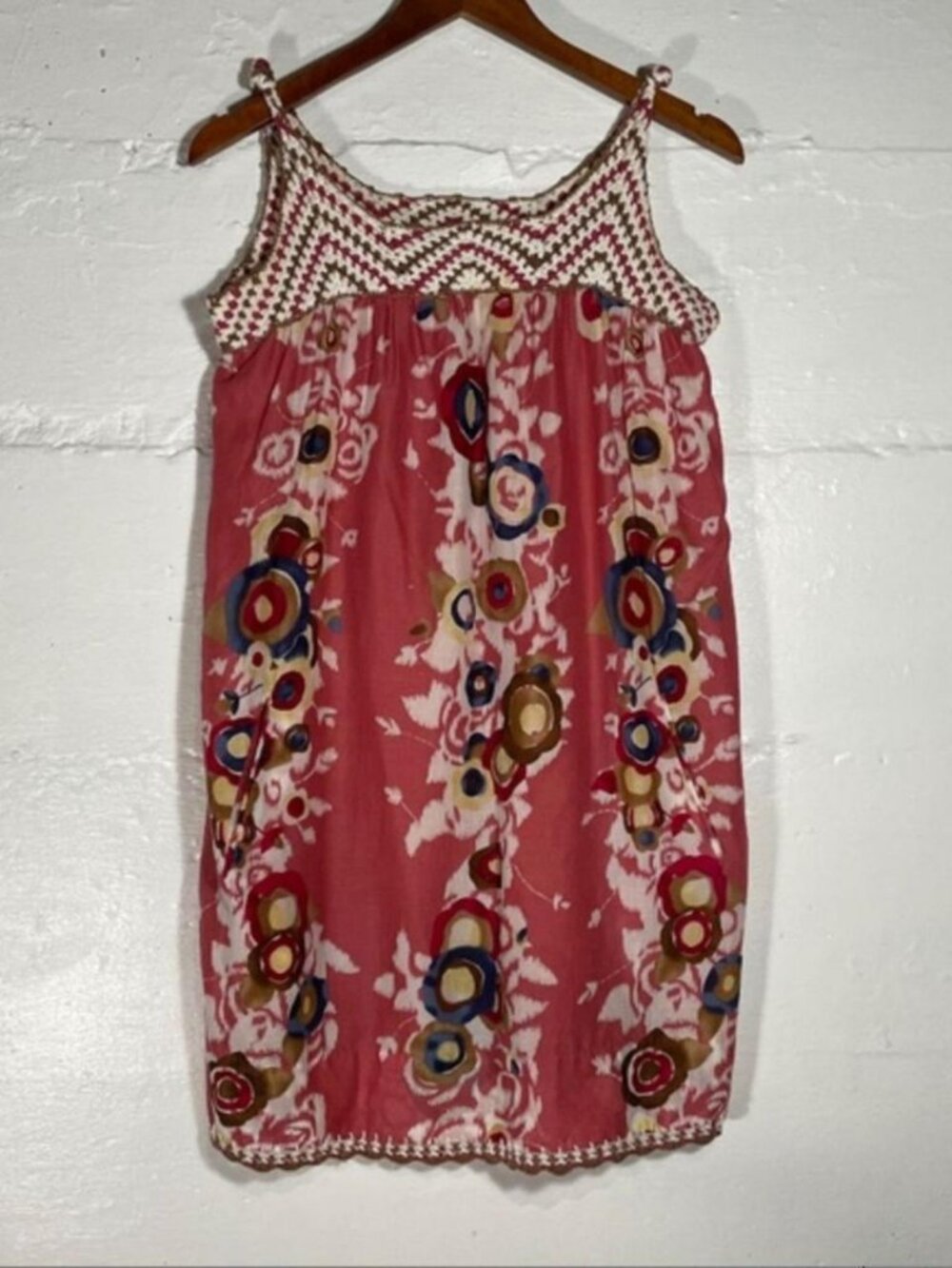 BCBG Pink Floral Boho Mini Dress